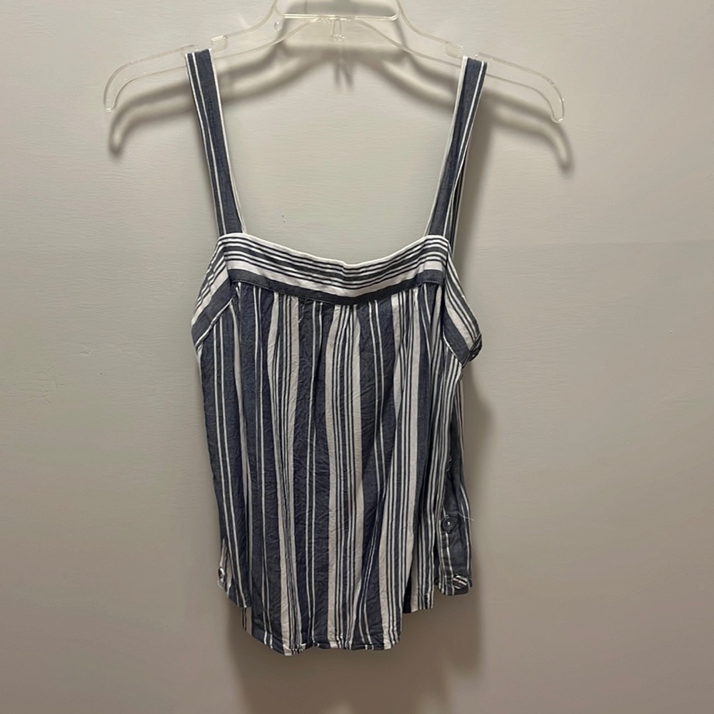 Blue and white striped Universal Thread tank top, size small